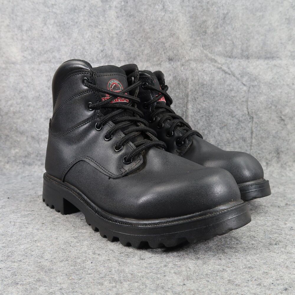 Brahma Shoes Mens 7 Boots Work Utility Slip Oil Resistant Combat Black Lace Up